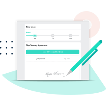 goodlord platform UI contact signing