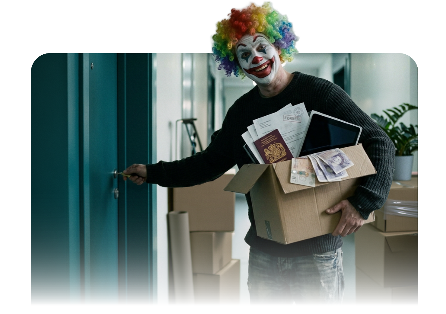 Tenancy fraud clown